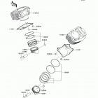 Vulcan 900 Custom (VN900-CDFA) Цилиндр и поршни
