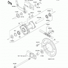 KX65 (KX65-ADF) Задняя ступица колеса