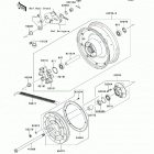 Vulcan 900 Custom (VN900-CDFA) Заднее колесо и цепь
