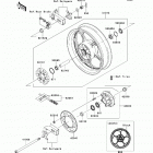 Ninja 300 (EX300-BDFA) Заднее колесо и цепь