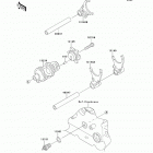 KLR650 (KL650-ECF) Валы и вилки переключения передач