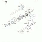 Ninja 650 (EX650-ECF) Валы и вилки переключения передач