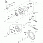 KLR650 (KL650-ECF) Задняя ступица колеса