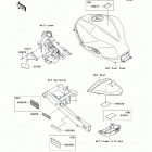Ninja 300 ABS (EX300-BDF) Наклейки предупреждения