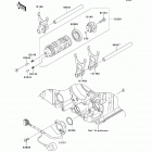 Ninja ZX-14R (ZX1400-EDF) Валы и вилки переключения передач