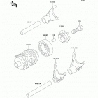 KX100 (KX100-DCF) Валы и вилки переключения передач