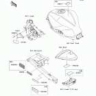 Ninja 300 (EX300-ADF) Наклейки предупреждения