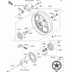 Ninja 300 ABS (EX300-BDF) Заднее колесо  /  цепь
