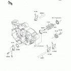 KX250F (KX250-ZDF) Валы и вилки переключения передач
