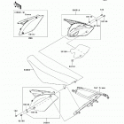 KX250F (KX250-YCF) Боковые обтекатели