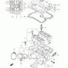 DL650A V-Strom Задняя головка цилиндров