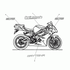 Daytona 675 Bodywork - decals; 498021 >