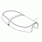 Bonneville Seat, dual, touring, gel