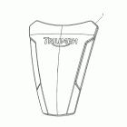 Speed Triple Tank pad rubber, kit