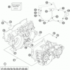 250 XCW ENGINE Картер двигателя