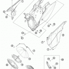 350 EXCF CHASSIS Воздушный фильтр
