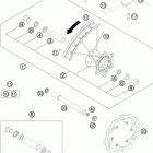 250 XCFW CHASSIS Переднее колесо