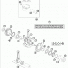 690 ENDURO ENGINE Коленвал и поршень