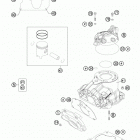 150 SX ENGINE Цилиндр,головка цилиндров