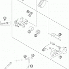 125 SX CHASSIS Тормозной суппорт задний