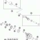 65 SX ENGINE Коленвал и поршень