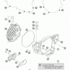 250 XCW ENGINE Кожух сцепления