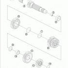 190 RC8R ENGINE Трансмиссия-ведомый вал