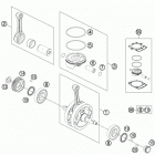 500 EXC ENGINE Коленвал и поршень