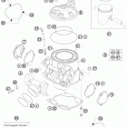 250 XCW ENGINE Цилиндр,головка цилиндров