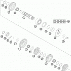 350 SXF ENGINE Трансмиссия 2-контрпривод