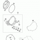 250 XCF ENGINE Кожух сцепления