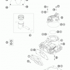 125 SX ENGINE Цилиндр,головка цилиндров