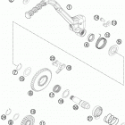 500 XCW ENGINE Кик стартер