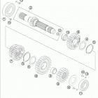 690 ENDURO ENGINE Трансмиссия-ведомый вал