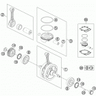 500 XCW ENGINE Коленвал и поршень