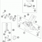 990 ADV BAJA ENGINE Коленвал и поршень