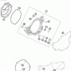 350 XCFW ENGINE Кожух сцепления