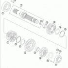 690 DUKE BLACK ENGINE Трансмиссия-ведомый вал