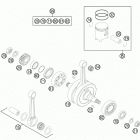 150 XC ENGINE Коленвал и поршень