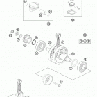250 XCFW ENGINE Коленвал и поршень