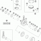 350 XCFW ENGINE Коленвал и поршень