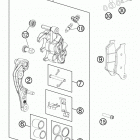 250 XCF CHASSIS Передний тормозной суппорт