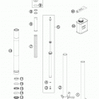 RC8R WHITE CHASSIS Передняя вилка