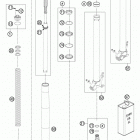990 ADV WHITE CHASSIS Передняя вилка