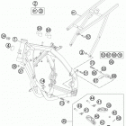 85 SX CHASSIS Frame. subframe