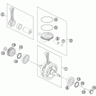 500 XCW ENGINE Коленвал и поршень