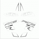 RC8R WHITE CHASSIS Наклейки