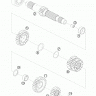 RC8R TRACK ENGINE Трансмиссия-ведомый вал