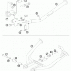 990 ADV BLUE CHASSIS Side- center stand