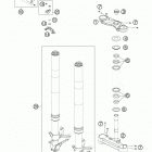 RC8R WHITE CHASSIS Передняя вилка
